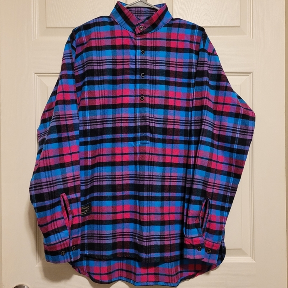 The Vermont Flannel Co Men Plaid Shirt XS Multicolor Long Sleeve 1/2 Button up - Picture 1 of 7